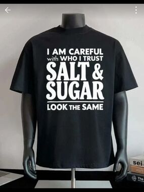 Men's Black Graphic Tee - "Salt & Sugar"